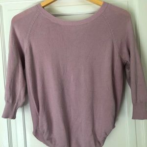 Olive+Oak. Lavender Sweater 3/4 sleeves. Medium.
